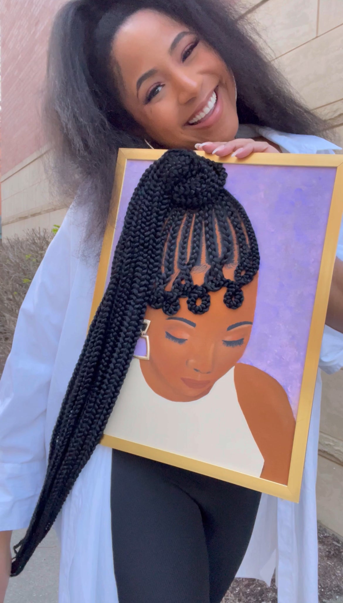 Mindful 3D Original Painting (with Hair)