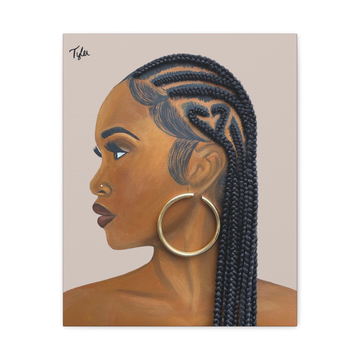 Certified Lover Girl 2D Canvas Print (No Hair)