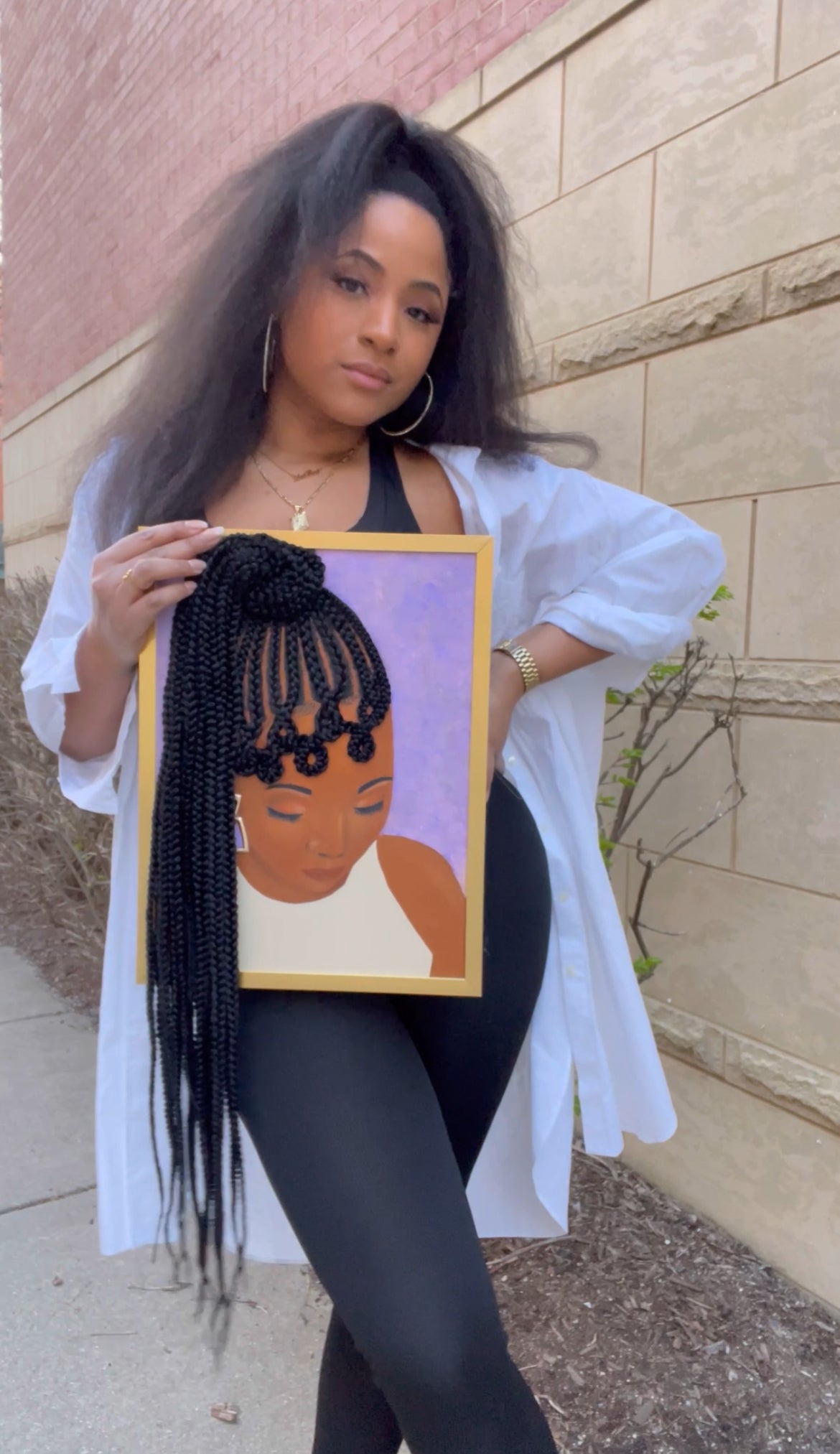 Mindful 3D Original Painting (with Hair)